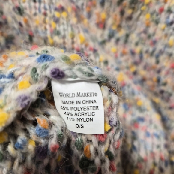 World Market - Speckled Knit Poncho Sweater - Picture 5 of 5